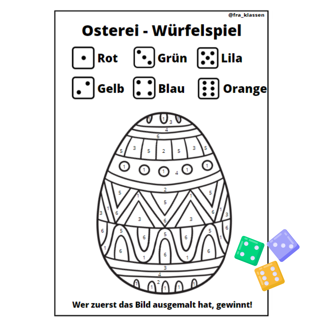 Ostern – Würfelspiel