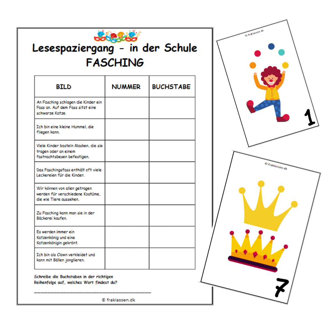 Lesespaziergang – in der Schule FASCHING
