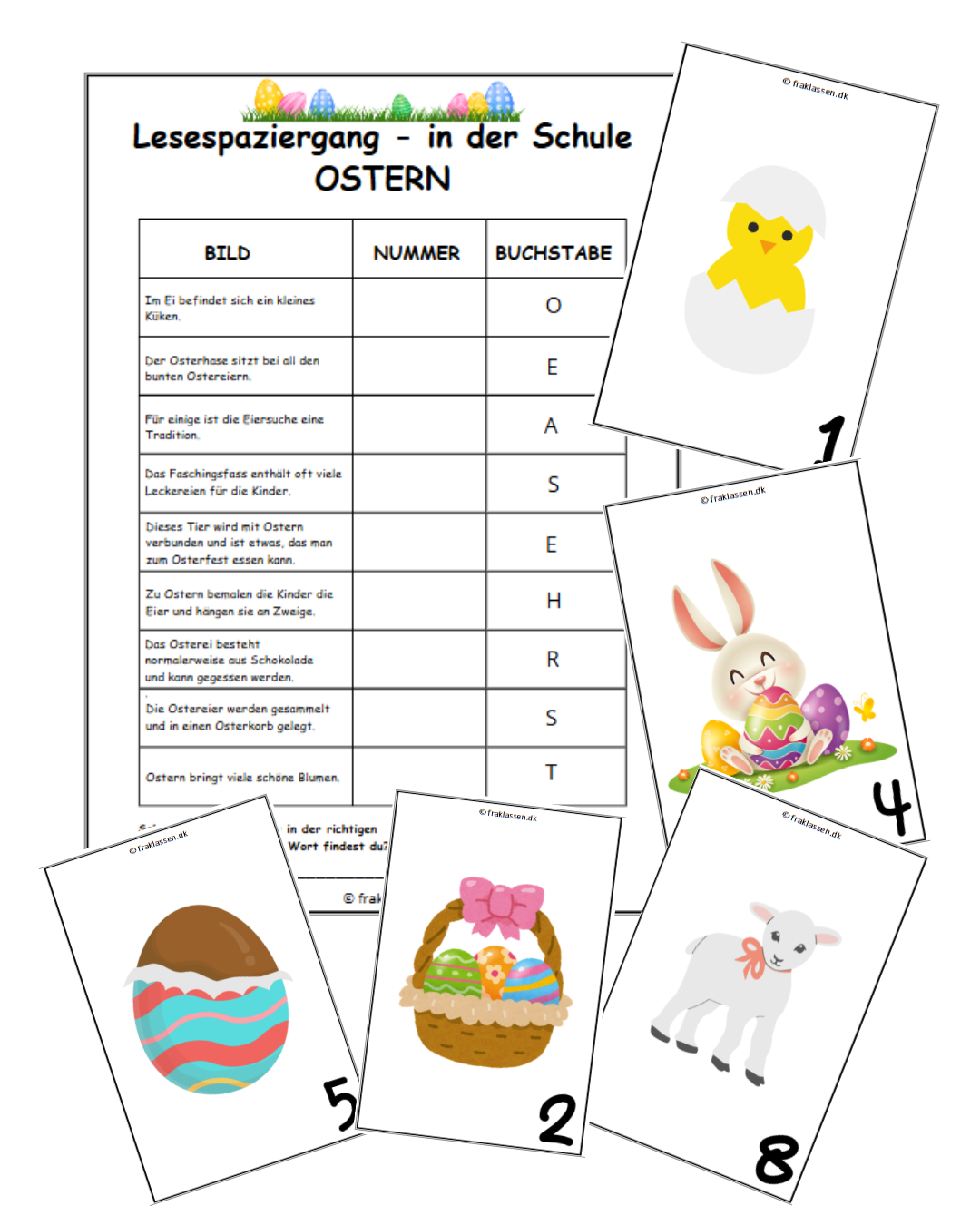 Lesespaziergang – in der Schule OSTERN