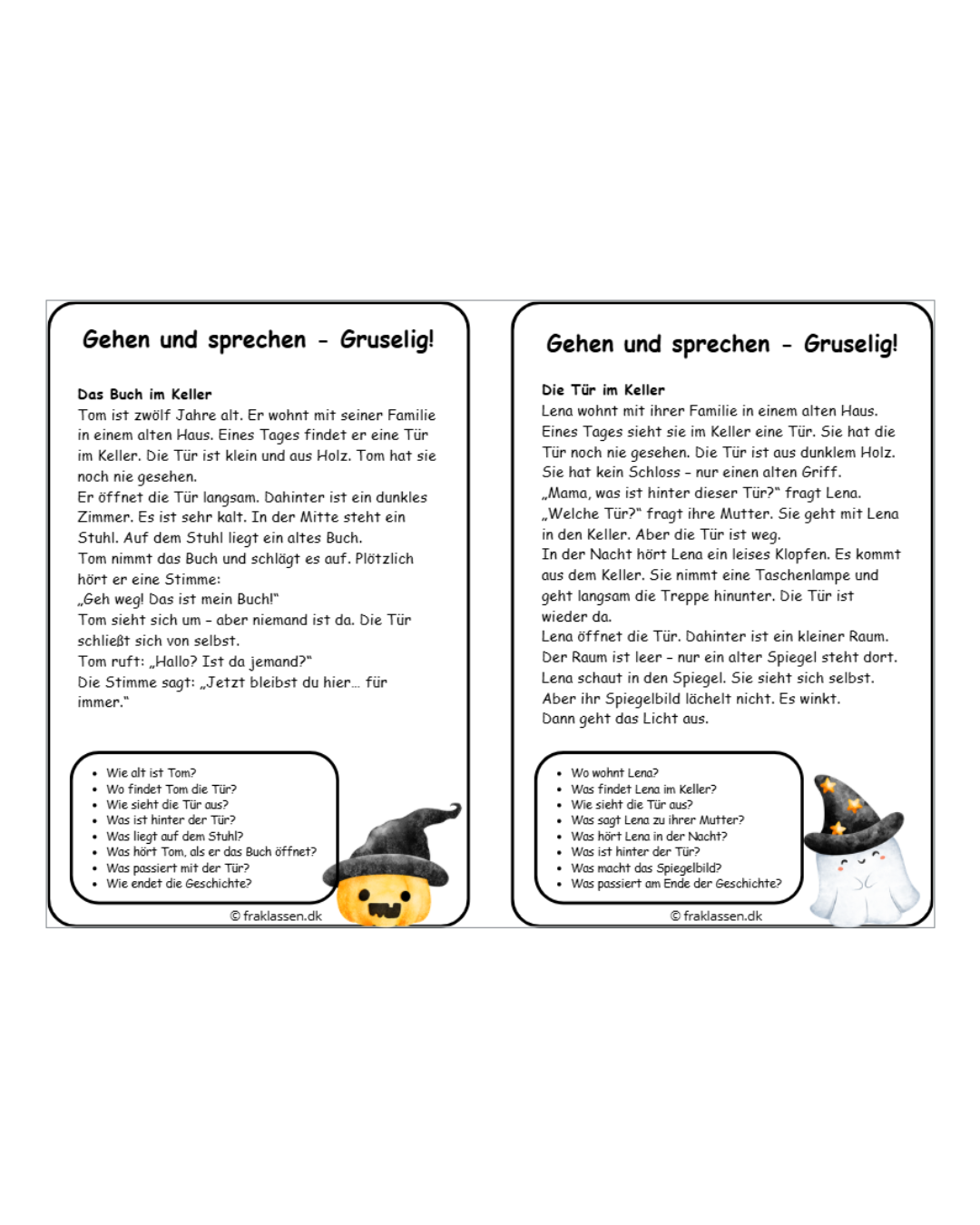 Gehen und sprechen -Gruselig