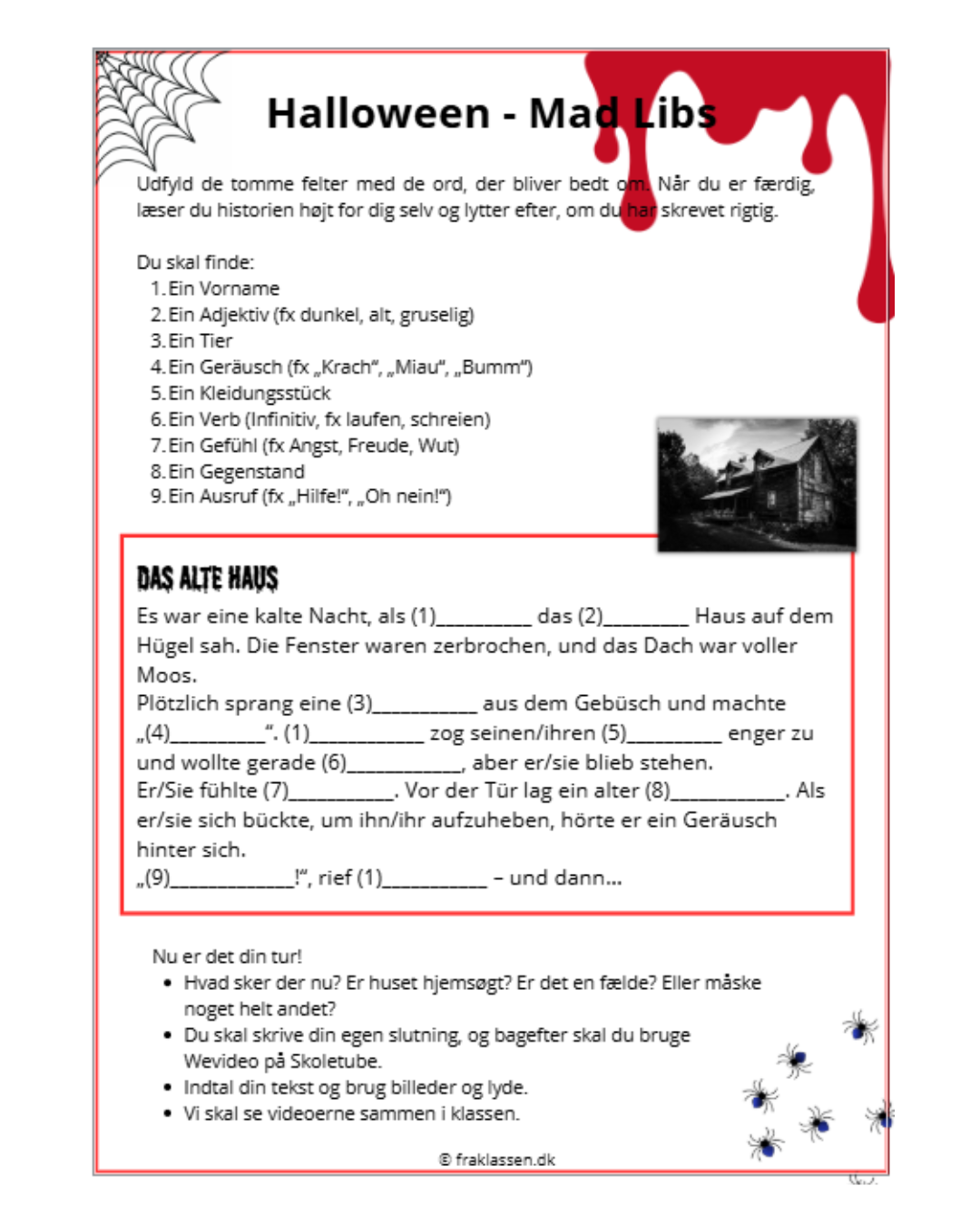 Halloween – Mad libs