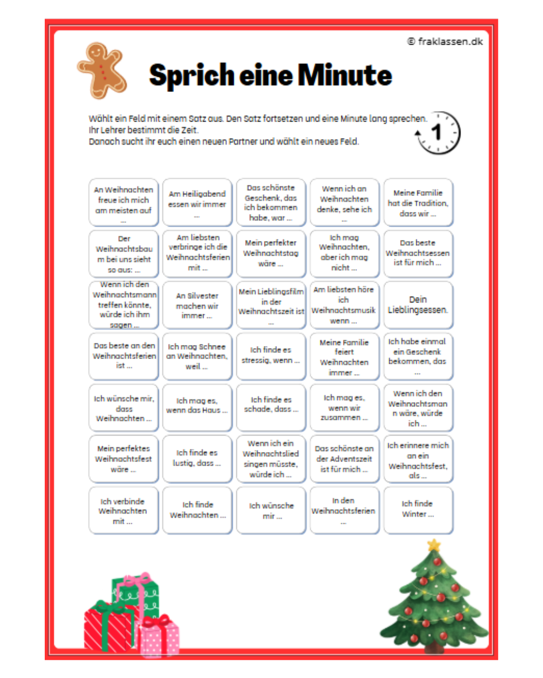 Sprich eine Minute – Weihnachten